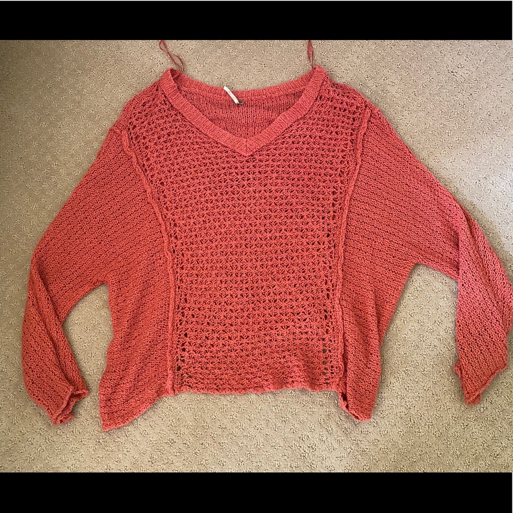 Free People crochet sweater